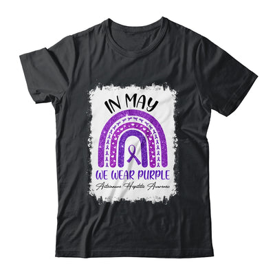 In May We Wear Purple Autoimmune Hepatitis Awareness Rainbow T-Shirt & Hoodie | Teecentury.com