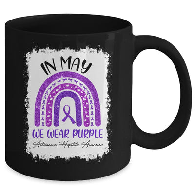 In May We Wear Purple Autoimmune Hepatitis Awareness Rainbow Mug Coffee Mug | Teecentury.com