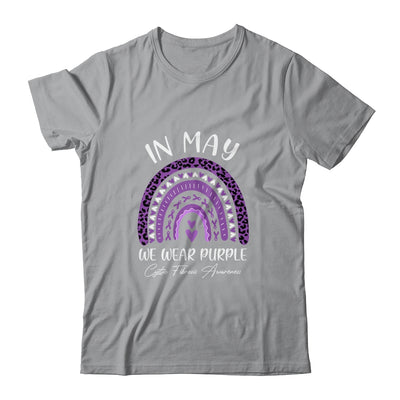 In May We Wear Purple Cystic Fibrosis Awareness Rainbow T-Shirt & Hoodie | Teecentury.com