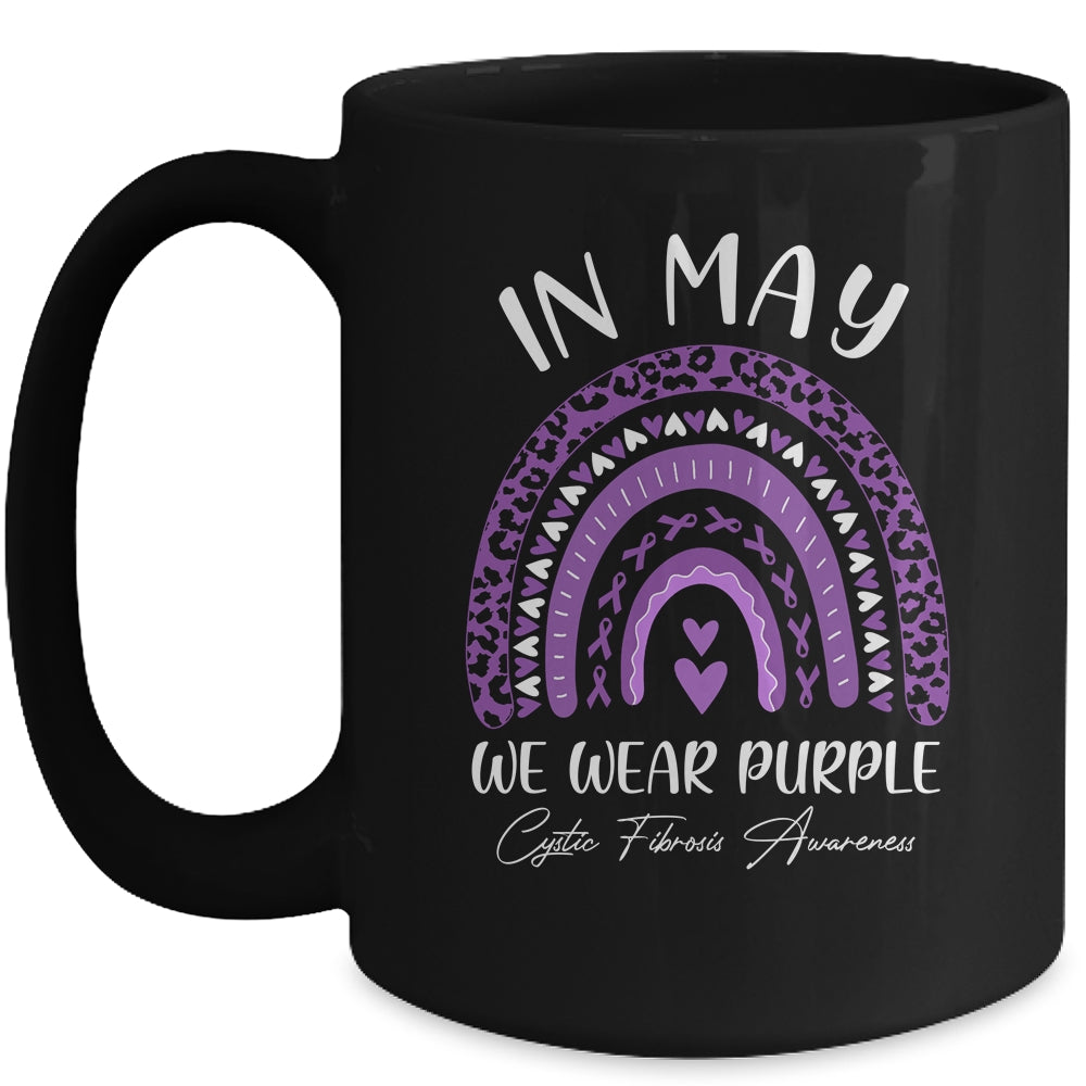 In May We Wear Purple Cystic Fibrosis Awareness Rainbow Mug Coffee Mug | Teecentury.com