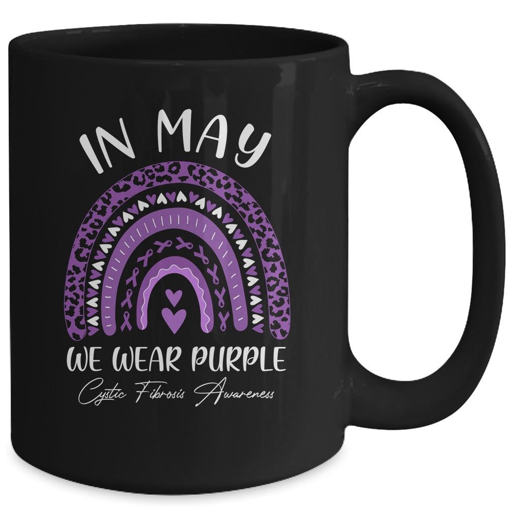 In May We Wear Purple Cystic Fibrosis Awareness Rainbow Mug Coffee Mug | Teecentury.com