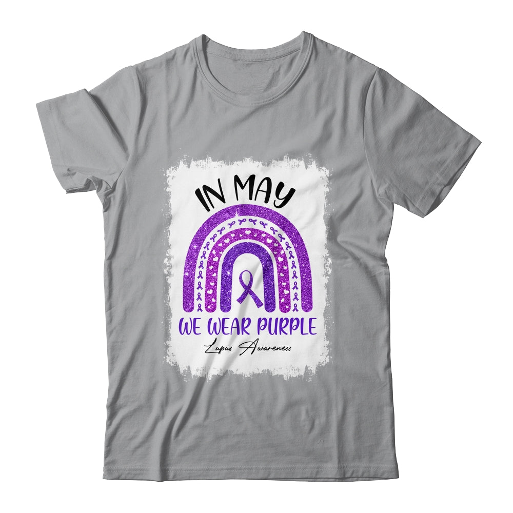 In May We Wear Purple Lupus Awareness Month Rainbow T-Shirt & Hoodie | Teecentury.com