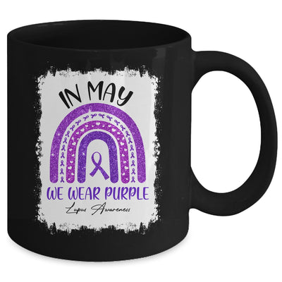 In May We Wear Purple Lupus Awareness Month Rainbow Mug Coffee Mug | Teecentury.com