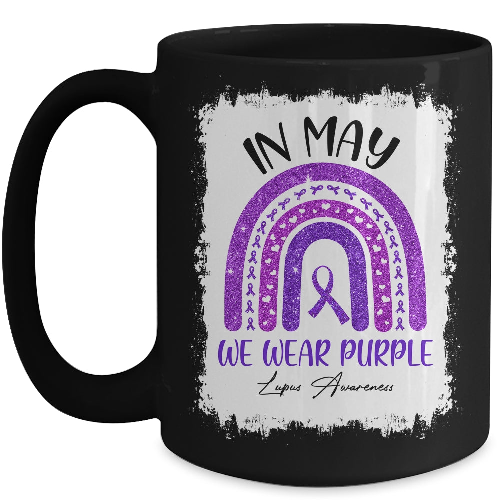 In May We Wear Purple Lupus Awareness Month Rainbow Mug Coffee Mug | Teecentury.com