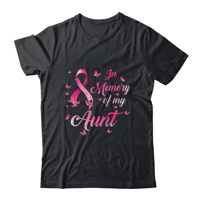 In Memory Of My Aunt Butterfly Breast Cancer Awareness T-Shirt & Hoodie | Teecentury.com