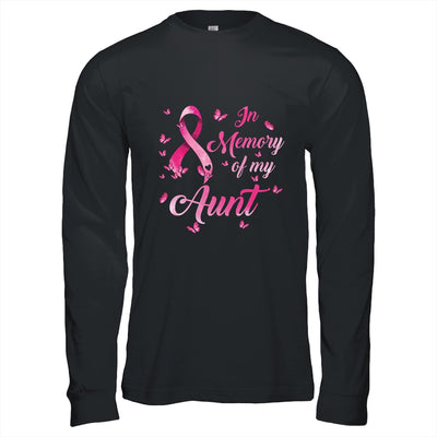 In Memory Of My Aunt Butterfly Breast Cancer Awareness T-Shirt & Hoodie | Teecentury.com