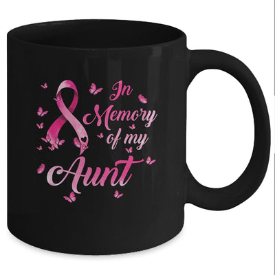 In Memory Of My Aunt Butterfly Breast Cancer Awareness Mug Coffee Mug | Teecentury.com