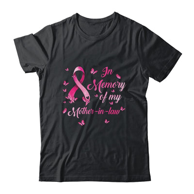 In Memory Of My Mother-In-Law Butterfly Breast Cancer Awareness T-Shirt & Hoodie | Teecentury.com