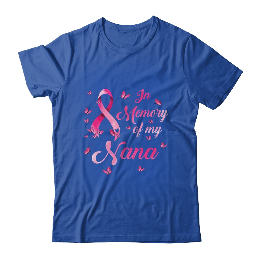 In Memory Of My Nana Butterfly Breast Cancer Awareness T-Shirt & Hoodie | Teecentury.com