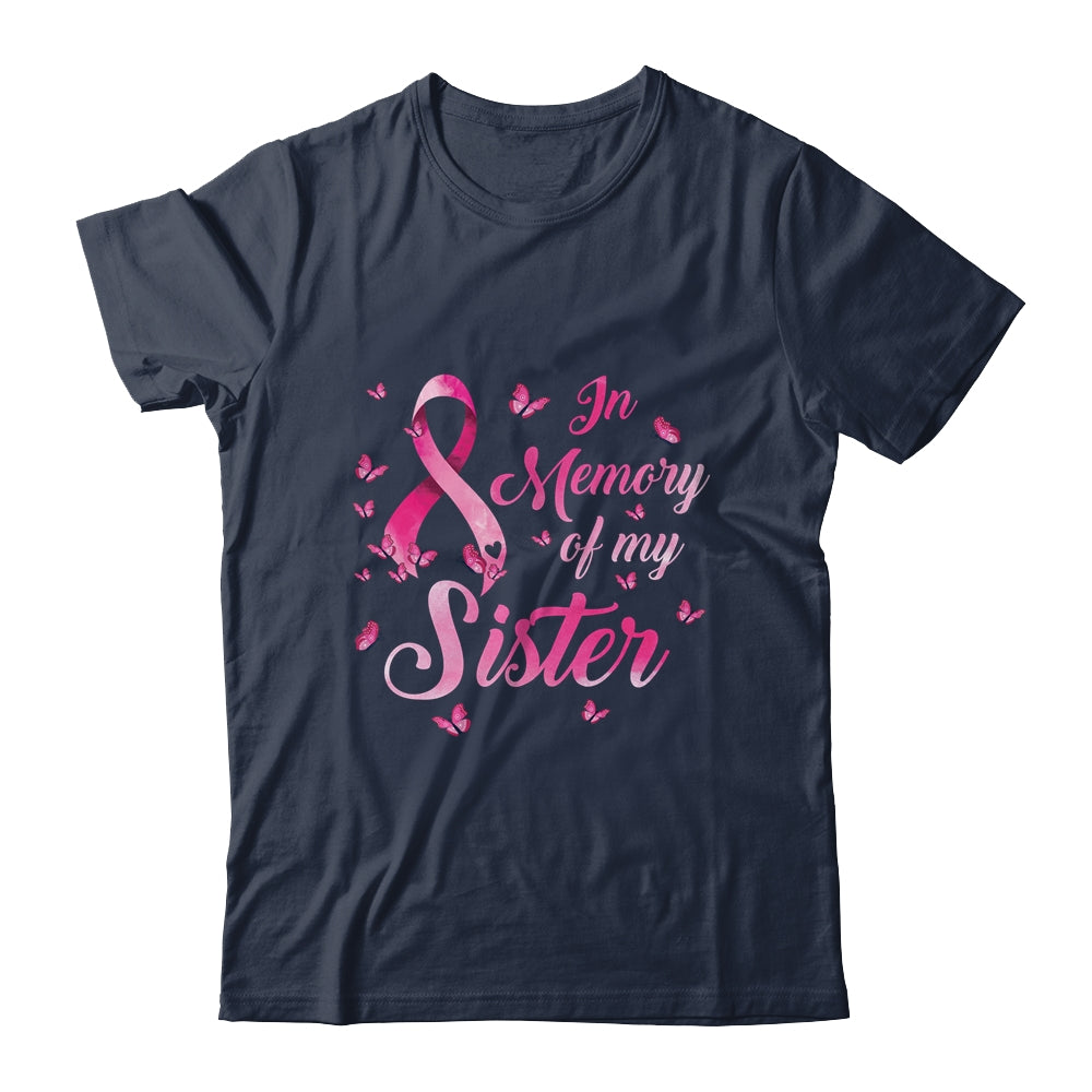 In Memory Of My Sister Butterfly Breast Cancer Awareness T-Shirt & Hoodie | Teecentury.com