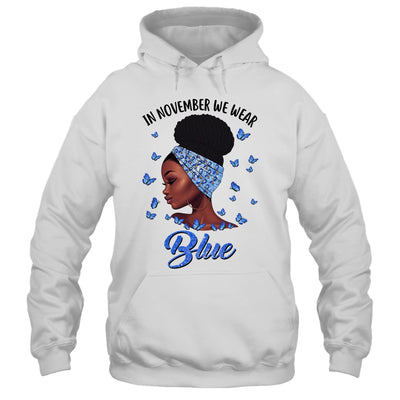 In November We Wear Blue Black Woman Diabetes Awareness African T-Shirt & Hoodie | Teecentury.com