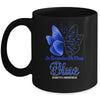 In November We Wear Blue Diabetes Awareness Butterfly Mug Coffee Mug | Teecentury.com