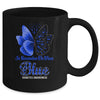 In November We Wear Blue Diabetes Awareness Butterfly Mug Coffee Mug | Teecentury.com