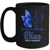 In November We Wear Blue Diabetes Awareness Butterfly Mug Coffee Mug | Teecentury.com