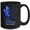 In November We Wear Blue Diabetes Awareness Butterfly Mug Coffee Mug | Teecentury.com