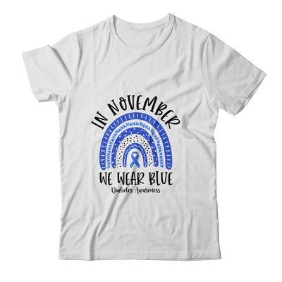 In November We Wear Blue Diabetes Awareness Rainbow T-Shirt & Hoodie | Teecentury.com