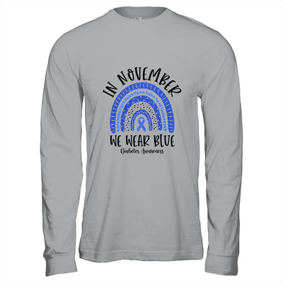 In November We Wear Blue Diabetes Awareness Rainbow T-Shirt & Hoodie | Teecentury.com