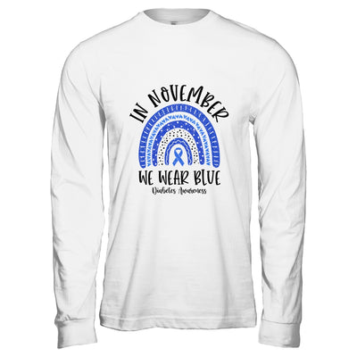 In November We Wear Blue Diabetes Awareness Rainbow T-Shirt & Hoodie | Teecentury.com