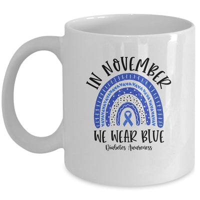 In November We Wear Blue Diabetes Awareness Rainbow Mug Coffee Mug | Teecentury.com