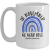 In November We Wear Blue Diabetes Awareness Rainbow Mug Coffee Mug | Teecentury.com