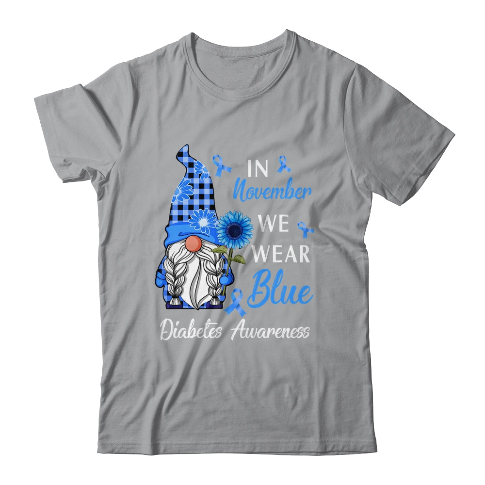 In November We Wear Blue Gnome Diabetes Awareness Shirt & Hoodie | teecentury