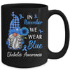 In November We Wear Blue Gnome Diabetes Awareness Mug | teecentury