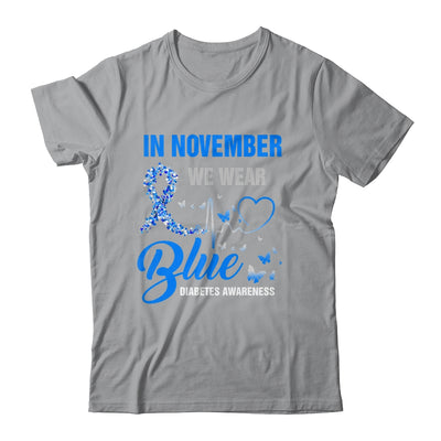 In November We Wear Blue Heartbeat Diabetes Awareness Shirt & Hoodie | teecentury