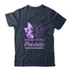 In November We Wear Periwinkle Stomach Cancer Awareness Butterfly T-Shirt & Hoodie | Teecentury.com