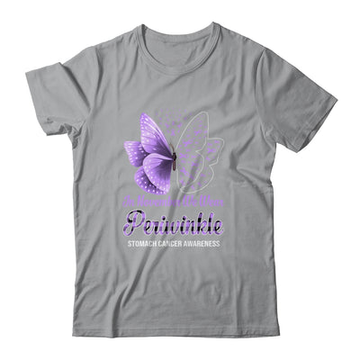 In November We Wear Periwinkle Stomach Cancer Awareness Butterfly T-Shirt & Hoodie | Teecentury.com