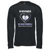 In November We Wear Periwinkle Stomach Cancer Awareness Hope Love Faith T-Shirt & Hoodie | Teecentury.com
