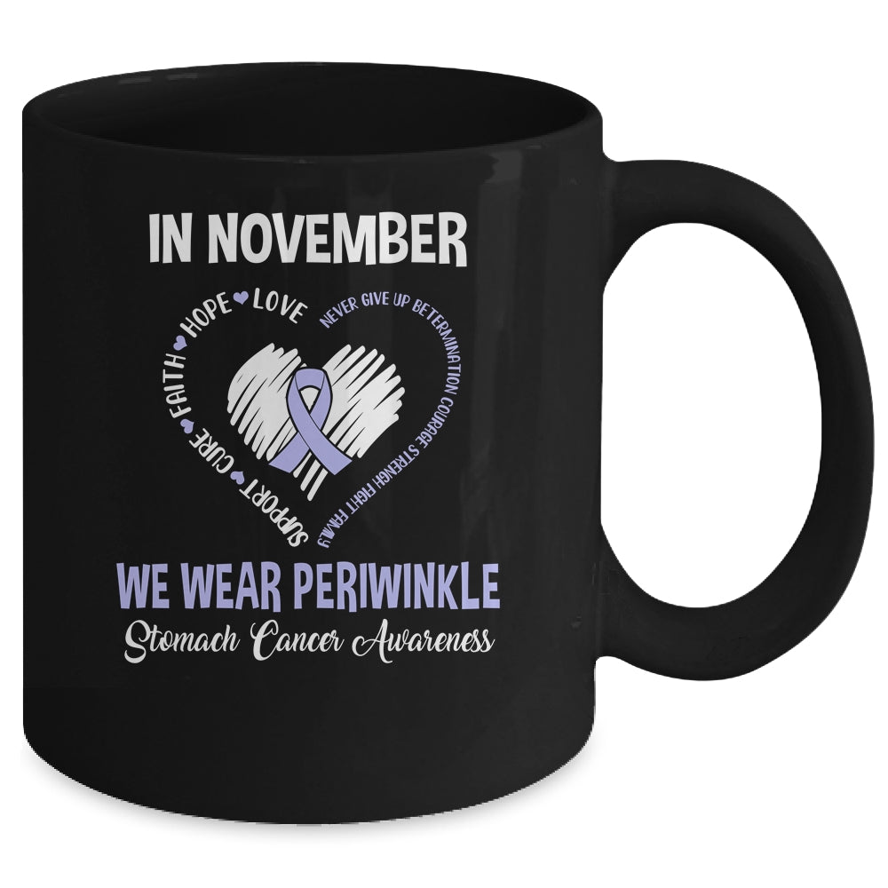 In November We Wear Periwinkle Stomach Cancer Awareness Hope Love Faith Mug Coffee Mug | Teecentury.com