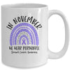 In November We Wear Periwinkle Stomach Cancer Awareness Rainbow Mug Coffee Mug | Teecentury.com