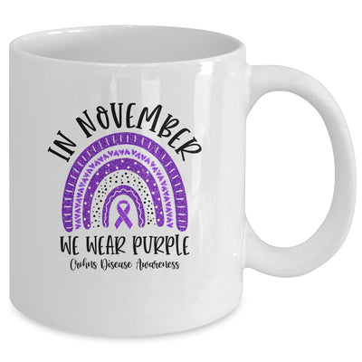 In November We Wear Purple Crohns Disease Awareness Rainbow Mug Coffee Mug | Teecentury.com