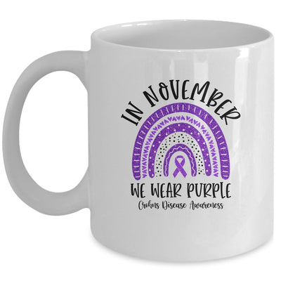 In November We Wear Purple Crohns Disease Awareness Rainbow Mug Coffee Mug | Teecentury.com