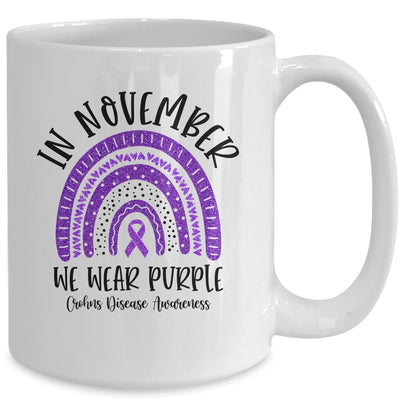 In November We Wear Purple Crohns Disease Awareness Rainbow Mug Coffee Mug | Teecentury.com