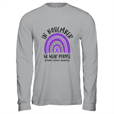 In November We Wear Purple Domestic Violence Awareness Rainbow T-Shirt & Hoodie | Teecentury.com