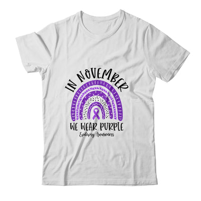 In November We Wear Purple Epilepsy Awareness Rainbow T-Shirt & Hoodie | Teecentury.com
