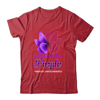 In November We Wear Purple Pancreatic Cancer Awareness Butterfly T-Shirt & Hoodie | Teecentury.com