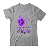 In November We Wear Purple Pancreatic Cancer Awareness Butterfly T-Shirt & Hoodie | Teecentury.com