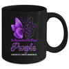 In November We Wear Purple Pancreatic Cancer Awareness Butterfly Mug Coffee Mug | Teecentury.com