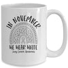 In November We Wear White Lung Cancer Awareness Rainbow Mug Coffee Mug | Teecentury.com