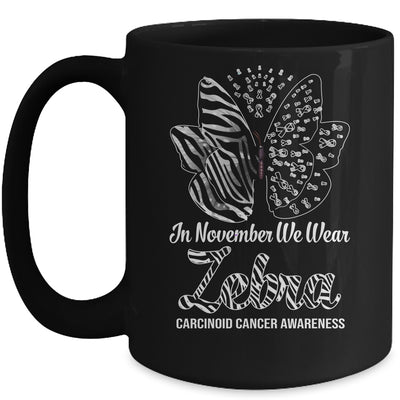 In November We Wear Zebra Carcinoid Cancer Awareness Butterfly Mug Coffee Mug | Teecentury.com