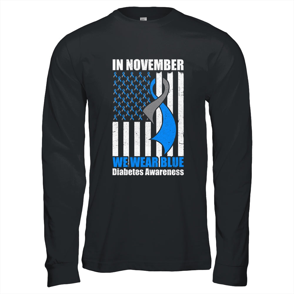 In November we Wear Blue T1D T2D Diabetic Diabetes Awareness T-Shirt & Hoodie | Teecentury.com