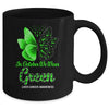 In October We Wear Green Liver Cancer Awareness Butterfly Mug Coffee Mug | Teecentury.com