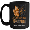 In October We Wear Orange ADHD Awareness Butterfly Mug Coffee Mug | Teecentury.com