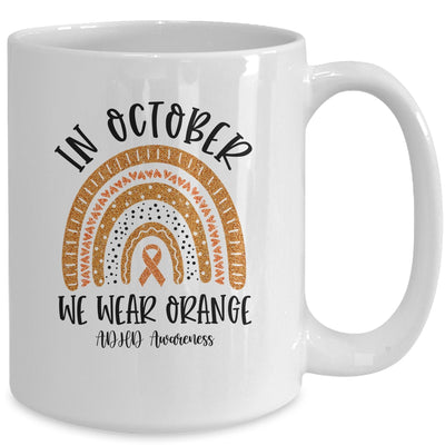 In October We Wear Orange ADHD Awareness Rainbow Mug Coffee Mug | Teecentury.com