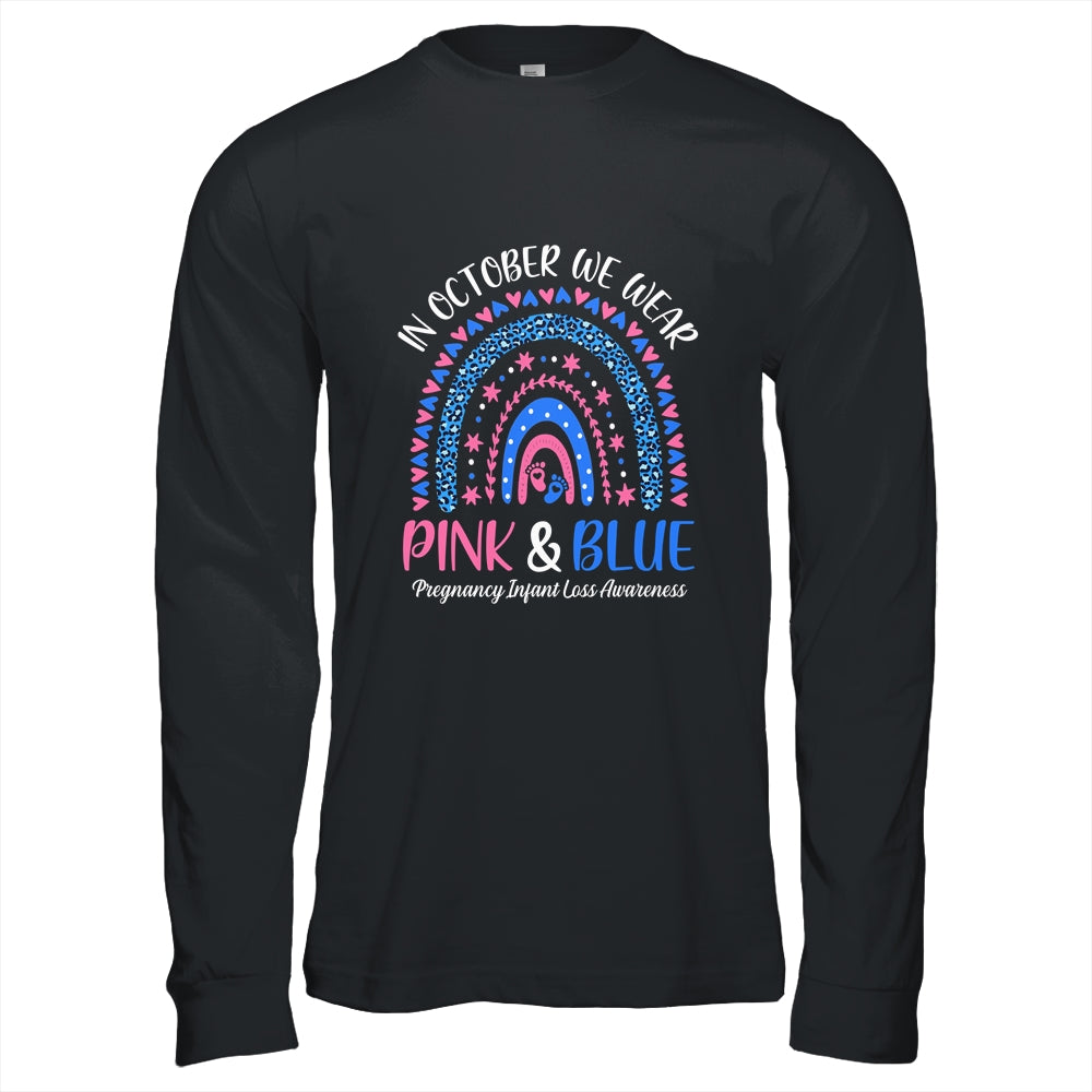In October We Wear Pink And Blue Infant Loss Awareness T-Shirt & Hoodie | Teecentury.com