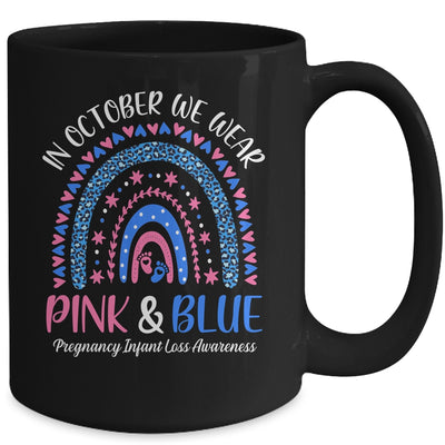 In October We Wear Pink And Blue Infant Loss Awareness Mug Coffee Mug | Teecentury.com