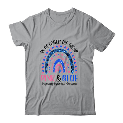 In October We Wear Pink And Blue Pregnancy Infant Loss T-Shirt & Hoodie | Teecentury.com
