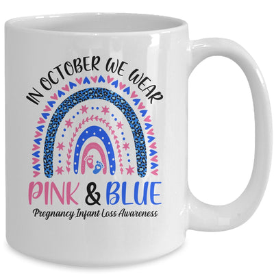 In October We Wear Pink And Blue Pregnancy Infant Loss Mug Coffee Mug | Teecentury.com